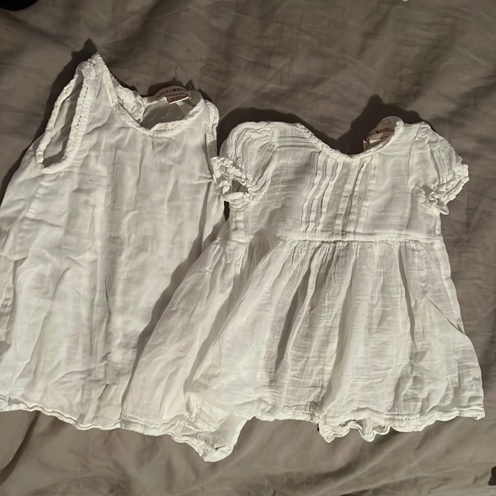 April Cornell two piece white heirloom baby dress